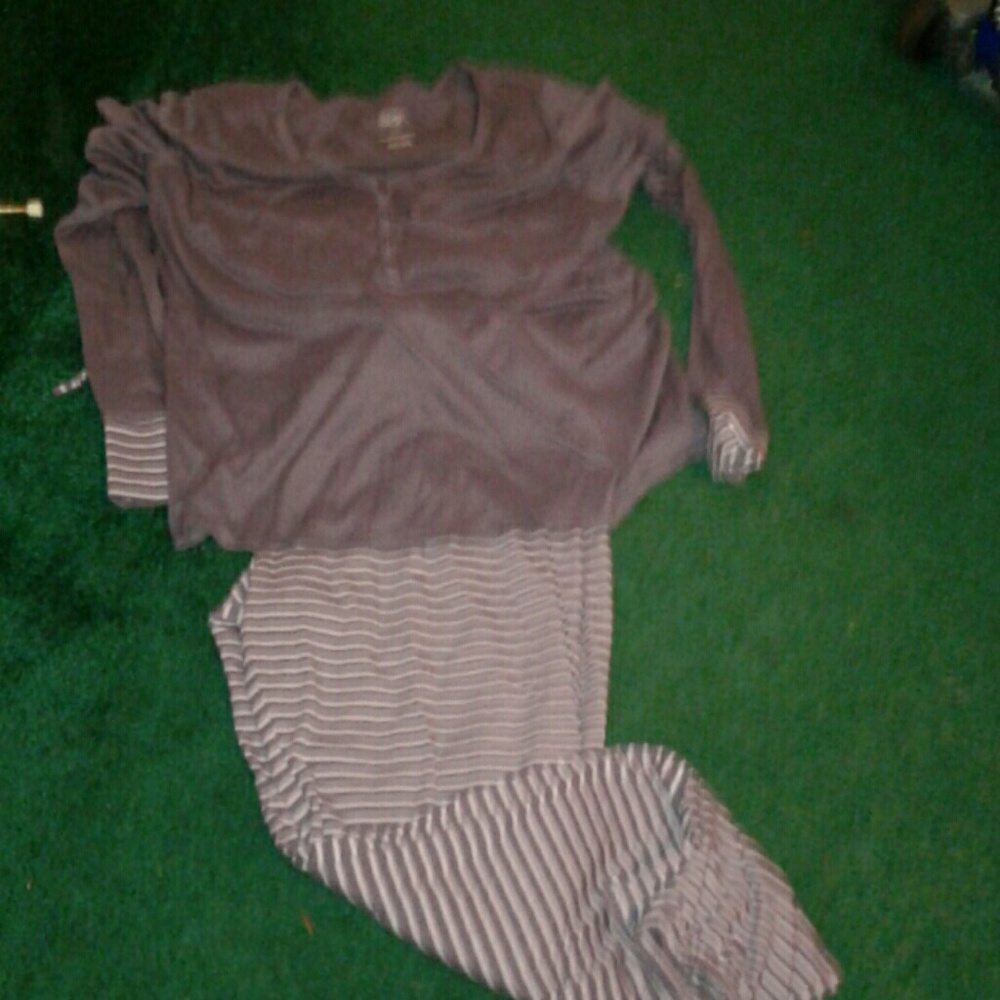 Purple Striped PJ's set!  L